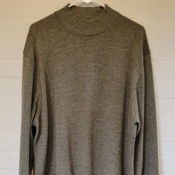 John Ashford Italian Merino Wool Mock Neck Sweater Men's L - Picture 1 of 5